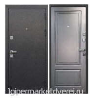 Входная металлическая дверь Толстяк Букле Черный Грецкий орех, Ясень Серый производителя Феррони