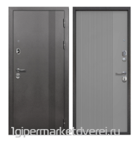 Входная металлическая дверь Тайга 9 см Вертикаль Белая/Серая	 производителя E-Trade